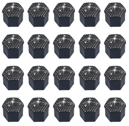 Coperchi per dadi ruota | Coperchi per bulloni a vite – Set di 20 protezioni antiruggine e polvere per dadi per cerchioni, decorazioni esterne per ruote