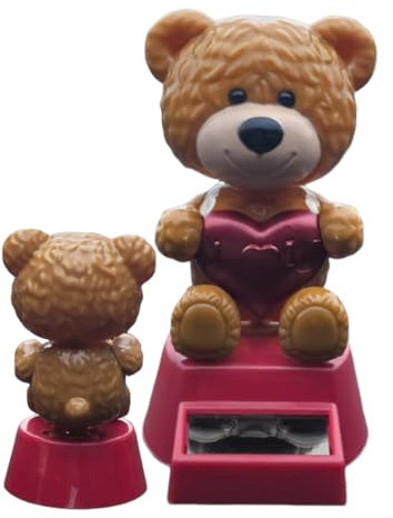 Decorazioni per Cruscotto Auto,Orso Ad Energia Solare Per Cruscotto Auto | Figure Danzanti Con Testina Oscillante, per Casa e Ufficio
