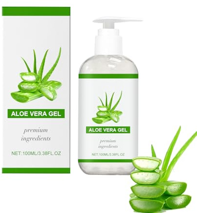 Gel de aloe vera 100% puro – 100 ml de Aloe Vera Gel Bio para la cara, crema hidratante natural, calmante y nutritiva después del sol, cuidado hidratante diario (1)
