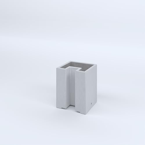 FLORESPIRA FIORIERE IN CEMENTO LISCE ZAVORRA MODELLO C SENZA PIEDINI CM40X40X12X50H BIANCO