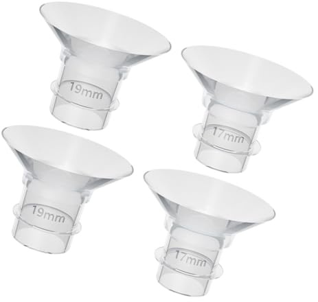 HONITANO Inserts pour Bride en Tire-lait Réutilisables Silicone Tailles 4 Pièces 17mm 19mm, Compatibles et Sécurisés Portables pour Usage Féminin