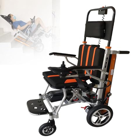 Carrello elevatore per scale, sedia a rotelle elettrica, carrello manuale, montascale elettrico, carico sicuro 165 kg/373 libbre per pazienti anziani disabili Electric Model