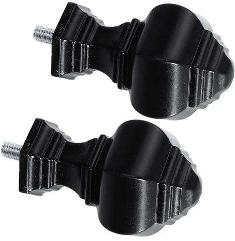 TOYANDONA Remates Decorativos para Barra de Cortina Romana 9/16 Pulgadas Accesorios para Cortinas ABS Resistentes 2 Piezas Complemento Adecuado para Sala Comedor y Dormitorio