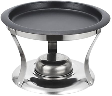 Bärbar campinggrill i rostfritt stål – minigrill med brandsäkert lock och non-stick panna för utomhusresor och picknick
