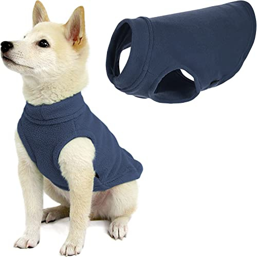 Gooby Hundtröja av Stretchfleece - Indigoblå, Storlek XS - Varm Tröja för Små Hundar - Vinterkläder för Hundar