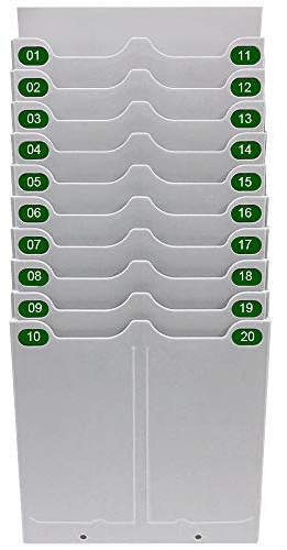 HONEY BEAR 20 Pocket Clip Racket Stand Halter für Clock Status Recorder Zeiger(Grau Halterung)