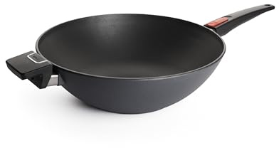 Woll Diamond Lite Wok- und Rührpfanne - Induktiv -, Ø 34 cm, 11 cm hoch - Geeignet für alle Herdarten, Aluminiumguss, Antihaft-Versiegelung, backofenfest, anthrazit