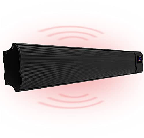 Klarstein Infrared Heater, 2400W Enclosed Electric Patio Heater, Smart WiFi App, Timer, LED Display, IP44 Terrace Outdoor Heater for Garden and Home, CO2-Free Energy Efficient Garden Heaters Outdoors