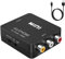 RCA vers HDMI Converter, 1080P Mini RCA Composite CVBS AV à HDMI Adaptateur, Support PAL/NTSC avec Câble, AV vers HDMI Vidéo Audio Convertisseurs pour TV/Laptop/PC/PS3/PS2/Wii/Blue-Ray/Xbox/VCR/DVD