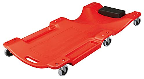 ARCH Roter Rollbrett Werkstatt, Auto-Reparaturbrett, Mechaniker Auffahrrampe Pkw Mit Gepolsterter Kopfstütze, Dual-Tool-Tabletts Und 6 Rollen, Für Die Automatische Wartung Und Reparatur