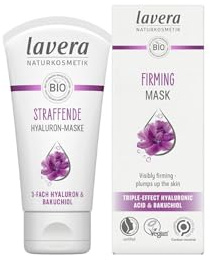lavera Straffende Maske - mit dreifacher Wirkung Hyaluronsäure & Bakuchiol - Anti-Age - Vegan - Organic Skin Care - Sichtbar straffend und polstert die Haut - 50 ml