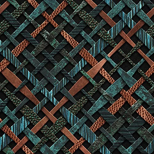 HEKO PANELS Oxford Wasserdichte Meterware Canvas-Stoff Polyester Zum Nähen Nähstoffe Möbelstoffe Dekostoffe Handwerken Wasserabweisend Blickdicht Geometrisches Muster 1 Meter 155 x 100 cm