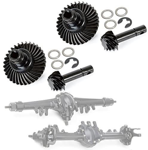 2pcs Heavy Duty Overdrive Bevel Gear, 33T/8T Bevel Gear Set for 1/10 RC Crawler Car Axial SCX10 II RGT 86100 Redcat GEN8 Element Enduro CC01 Front Rear Axle