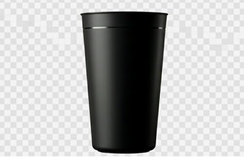 50 nachhaltige, wiederverwendbare Becher in Schwarz - Kapazität 30cl - Hartplastik Polypropylen - Ideal für Geburtstage, Cocktailpartys, Hochzeiten und Partys.