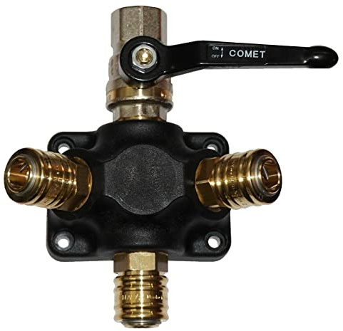 Druckluftverteiler Durchgangsverteiler Wanddose Wandverteiler Druckluftdose Luftverteiler, Verteilerdose versch. Ausführungen (mit Kupplung und Kugelhahn 2-fach, 3/4)