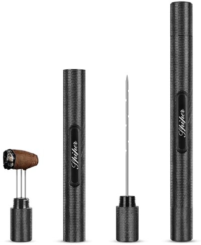SPIPER Strumenti di disegno per sigari, punzonatura per sigari, apriscati, accessori per sigari, strumento per sigari, più piacevole (nero)