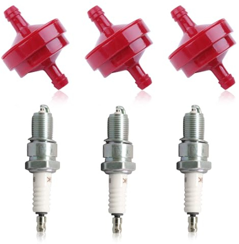 Haishine Bougie d'Allumage Universelle NGK BP5ES pour Moteurs de Tondeuse à Gazon pour Bosch Champion Brisk Daihatsu Citroën MTD Brisk Enker Denso Générateur Tracteur Go Kart Mini Vélo (3 Pièces)