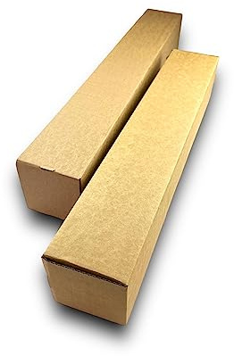 Versandhülsen Verpackungsrohr Faltkarton Versandkarton aus starker Wellpappe , Versandrolle , 870x105x105 mm , Versandrohr , Versandhülsen eckig, Versandrolle (120)