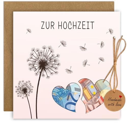 BOYATONG Hochzeitskarte Geldgeschenk, Originelle Geldgeschenk Hochzeit Verpackung, Hochzeitsgeschenke für Brautpaar, Glückwunschkarte Hochzeit Geldgeschenk