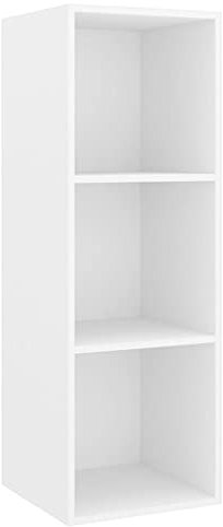 QJBSAVVA Mobile Tv Moderno Mobile Porta Tv Soggiorno Mobile Tv Mobile Soggiorno - Mobile TV da Parete Bianco 37x37x107 cm in Legno Multistrato per Camera Degli Ospiti Showroom Camera Da Letto