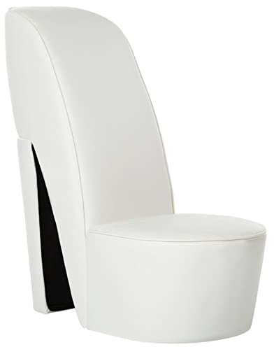 ShGaxin Sillón con Forma de Zapato de tacón, Butaca, Sillon Orejero, Sillon Lactancia, Sillones para Personas Mayores, Butacas De Cine, Cuero sintético Blanco