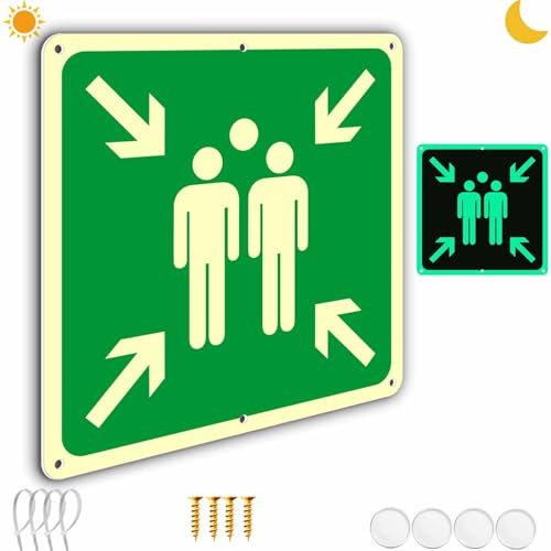Ashoaza Placa de espuma dura para exteriores (1 unidad, aluminio, DIN 7010, punto de recogida con rayos UV, 20 x 20 cm), protección para lugares de recogida (señal de seguridad)
