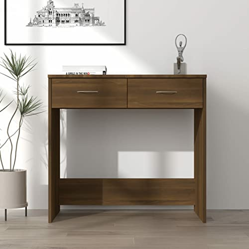 Xichuzi Schreibtisch Braun Eichen-Optik 80x40x75 cm Holzwerkstoff, Gaming Tisch, Computertisch, Computer Desk, Office Table, Bürotisch, Arbeitstisch, Nähtisch, Pc Tisch