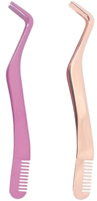 Paquete De 2 Pinzas Para Pestañas, Asistente De Pestañas Con Peine, Rizador De Pestañas Creativo, Pinzas Para Pestañas Aptas Para Viajes, Artilugios De Belleza