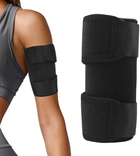 AONAYO Bandage de haut du bras, bandage de biceps noir, bandage réglable, protection des coudes, protection de la partie supérieure du bras, brassard de pression artérielle du bras, peut être utilisé