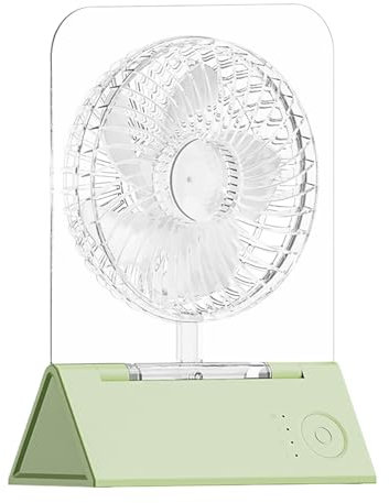 Generico Ventilador De Mesa - Ventilador De Escritorio | Escritorio Personal Plegable Tranquilo | Dispositivo De Enfriamiento Portátil Recargable Con Velocidad Ajustable Para La Cámara De Let