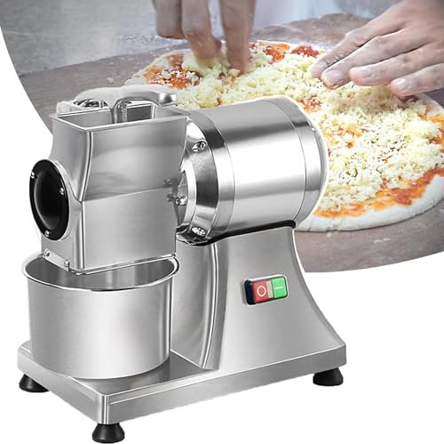 RoyceBee Rallador de Queso EléCtrico Comercial, 550 W Grande, de Acero Inoxidable, para Mantequilla, Pan y Salvado