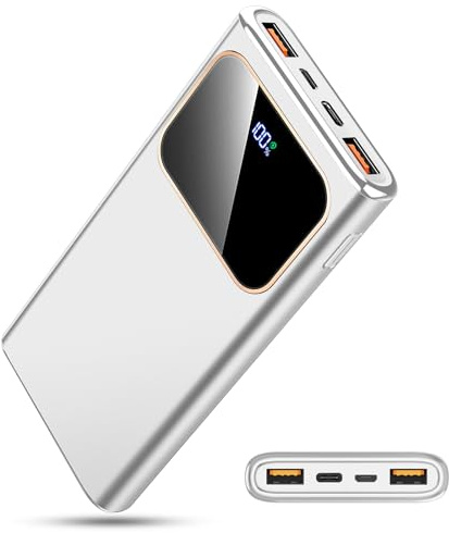 Power Bank 10000mAh, 22.5W Ricarica Rapida Powerbank per iPhone 16/15/14/13/12/11 Samsung Xiaomi Huawei etc, Cellulare Caricatore Portatile con USB-C Ingressi e Uscite Compatibile con Android iOS 2025