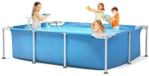 85in x 23in x 59in Metal Frame Rectangular Swimming Pool Set