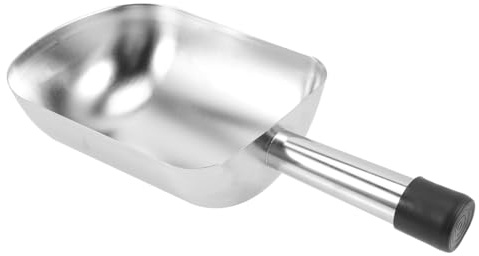 VALICLUD Cuchara para Granos y Comida Pequeña de Acero Inoxidable, Pala Multifuncional Ergonómica, Resistente y Fácil de Limpiar, para Cocina Doméstica y Tiendas, Utensilio de Cocina
