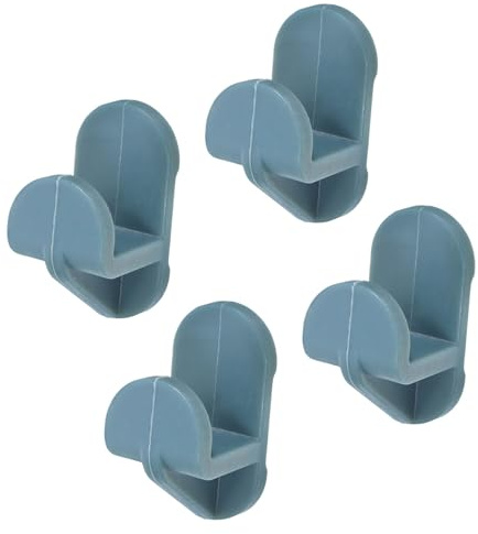 KOMBIUDA 4pcs Plastic Refrigerator Shelf Clips Sky-blue Freezer Shelf Support Brackets for Commercial Home Fridge Rack Replacement Low-temperature Resistant Fastener Hooks