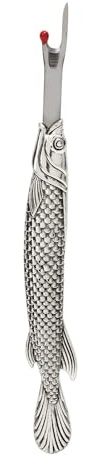Cross Stitch Seam Remover Vintage Fiskform Metall Handhållen Gängborttagningsverktyg för Sewing Projects Home Använd Zinklegerat stål 13 cm (Silver)