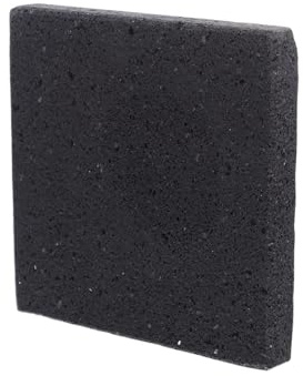 IMIKEYA Pierre à Griller en Roche Volcanique Carrée 12x12cm pour Barbecue Coréen, Cuisson Saine et Polyvalente, pour Pizza Cuisine Végétarienne en Plein Air