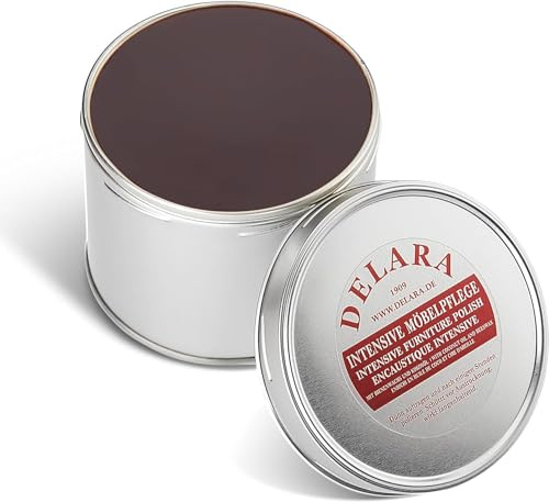 DELARA Entretien intensif des meubles de très haute qualité avec cire d'abeille et huile de coco, 500 ml, couleur marron