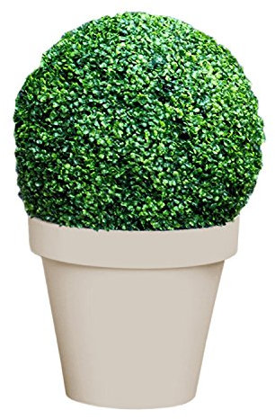 Mojawo XL Künstliche Buchsbaumkugel Kunstpflanze Buchskugel Graskugel Buchsbaum Kugel Plastikpflanze innen außen Deko Ø 25 cm