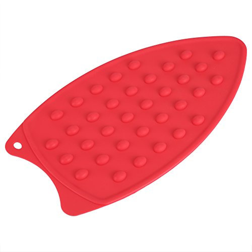 Aramox Silicone Iron Mat Rest Pad for Ironing Board Heat Resistant Non-stick 27 x 14 x 0.7cm (Red)
