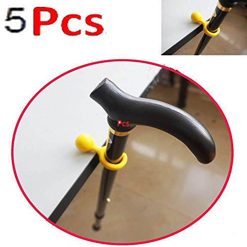 5 Stück – einfach zu bedienende Schreibtisch- oder Tisch-Clip-Halter, Stabilitätsunterstützung, Gehstock, Krückenstütze, Clip/Stützhalterung, Griff-Tischauflage – zum Anklemmen an Tischauflage ~