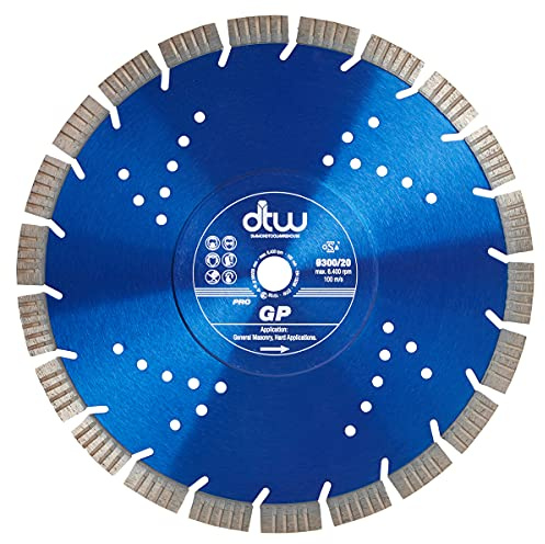 DTW Pro Universal GP Disque à tronçonner diamanté 15 mm 300 mm