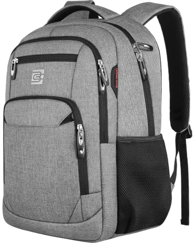 marcello 18 Inch Laptop Backpack for Men, Water Resistant Travel Rucksack | Large School & Work Backpack with Anti-Theft Pocket, Luggage Strap, 15.6 Inch Laptop Compartment