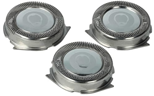 vhbw 3x Ersatz-Scherköpfe kompatibel mit Philips HQ916 | HQ917, HQ914, HQ915, HQ918, HQ913 Elektrorasierer, Silber