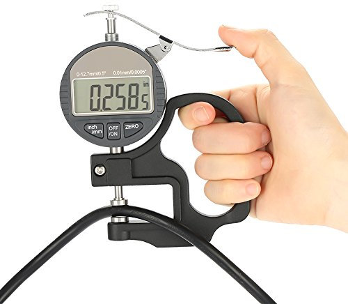 Spessimetro Digitale, Misuratore Di Spessore 0-12,7mm, Digitale Calibro Di Spessore Pollici Metrico Con Strumento Di Misurazione Preciso Con Display Lcd