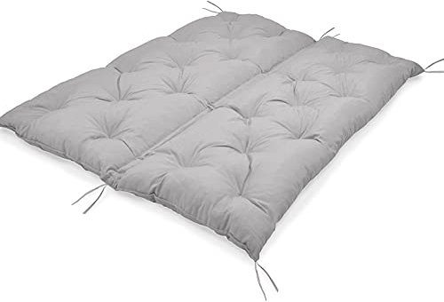 Ultra dickes Sitzkissen für Hollywoodschaukel, 2- und 3-Sitzer, für den Außenbereich, Terrassenmöbel, weich und bequem, 120 x 100 x 8 cm, Grau