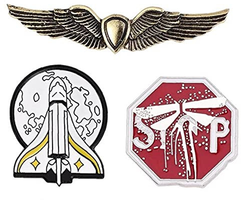 PiniceCore 3 Stücke Brosche Pins Gold Spaceship Abzeichen Broschen Für Fans Cosplay Schmuck Geschenk
