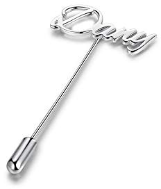 Albertband Personalisierte Name Brosche Pins für Frauen Gravierte Monogramm Buchstaben Alphabet Initial Anstecknadel Broschen Rede Meetings Party Brosche in Gold/Roségold/Silber