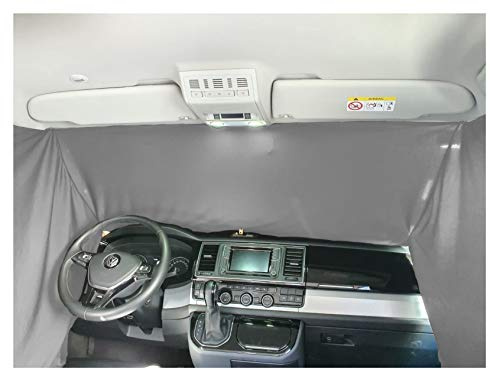 BREMER SITZBEZÜGE Blackout Frontscheibe Gardinen kompatibel mit Opel Vivaro A ab 2001-2014 Sonnenschutz Camping Camper Zubehör Gardinen Vorhang Blickdicht