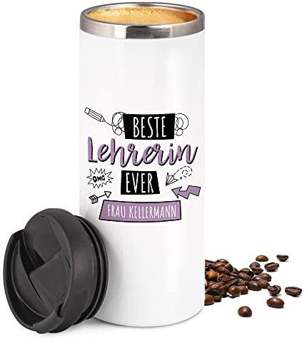 GRAZDesign Thermobecher mit Name – Geschenk für die beste Lehrerin – 350 ml